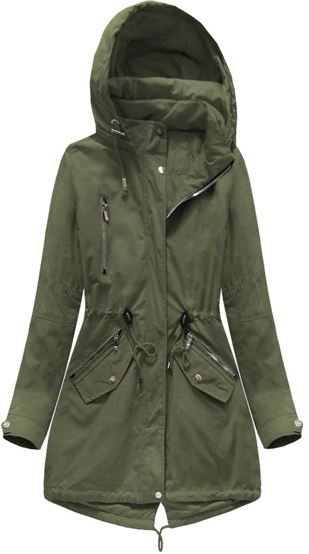 DWUSTRONNA PARKA Z KAPTUREM KHAKI (W0233BIG)