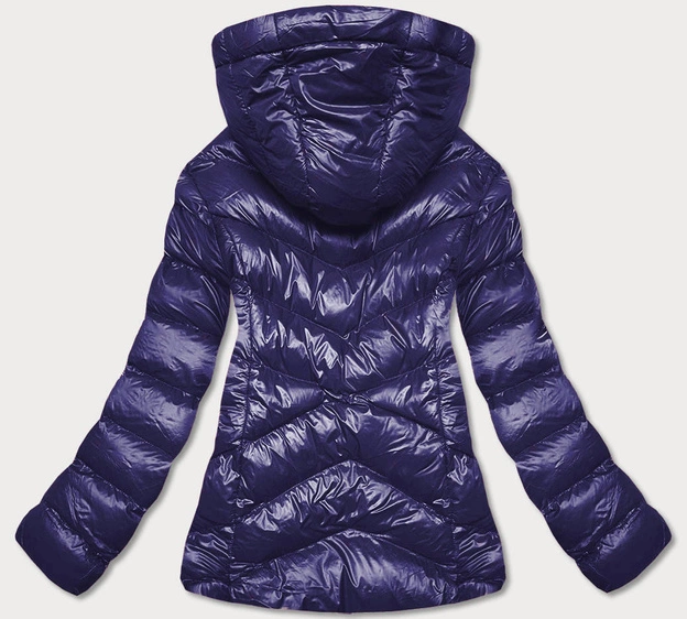 Krótka kurtka zimowa damska granatowa (23066-215)