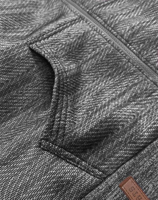 ROZPINANA BLUZA DRESOWA DAMSKA GRAFITOWA (58326)