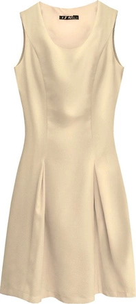 ROZKLOSZOWANA SUKIENKA ECRU (6111)