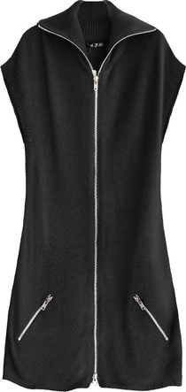 DŁUGI SWETER Z GOLFEM CZARNY (1200)