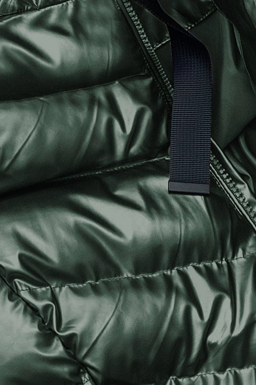 METALICZNA ZIMOWA KURTKA DAMSKA ZIELONA (5M778-238)