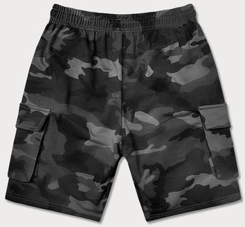 Męskie spodenki moro ciemne szare (8K282-2)