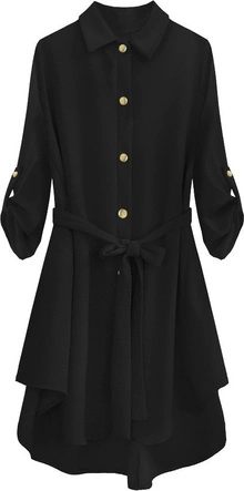 DŁUGA KOSZULA OVERSIZE CZARNA (538ART)