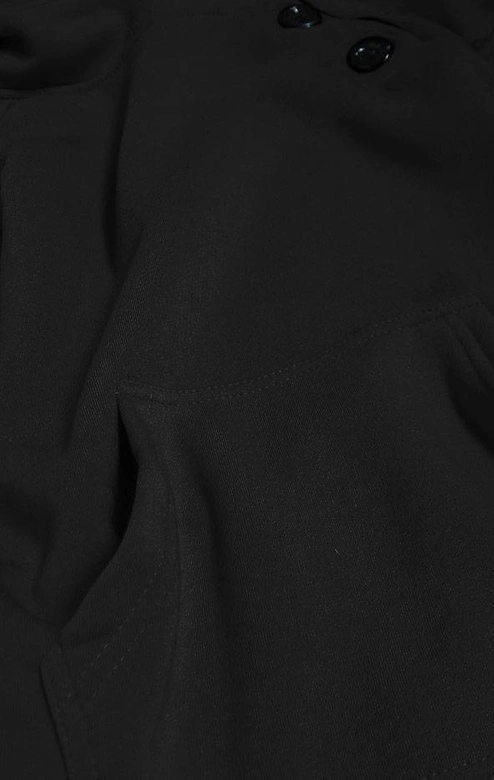 Tunika dresowa z kapturem czarna (xamg696ax )