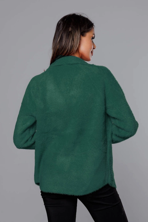 Krótka narzutka alpaka ciemnozielona (CJ65)