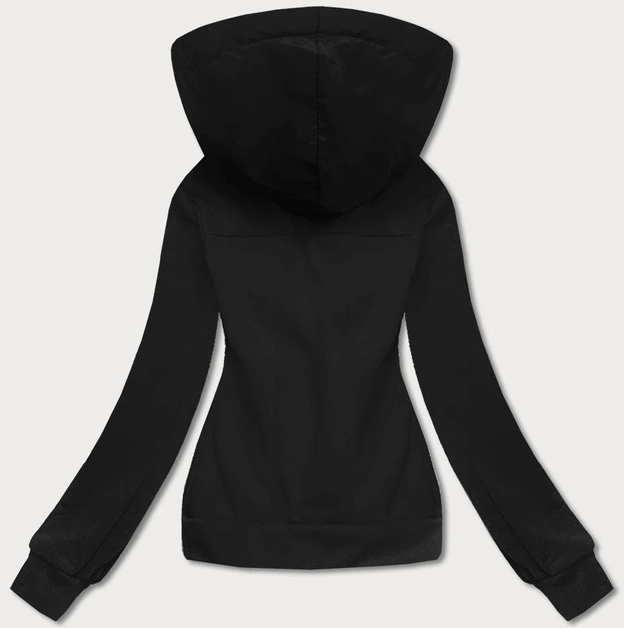 Krótka bluza rozpinana damska czarna (AMG-63)