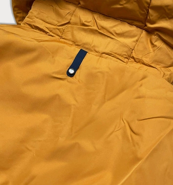 Pikowana przejściowa kurtka damska żółta (m168)