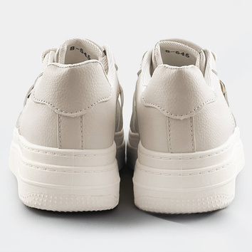 Sportowe buty z łańcuchem damskie beżowe (b-545)