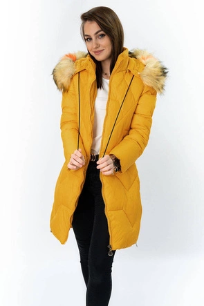 PIKOWANA KURTKA DAMSKA ŻÓŁTA (2013-1)