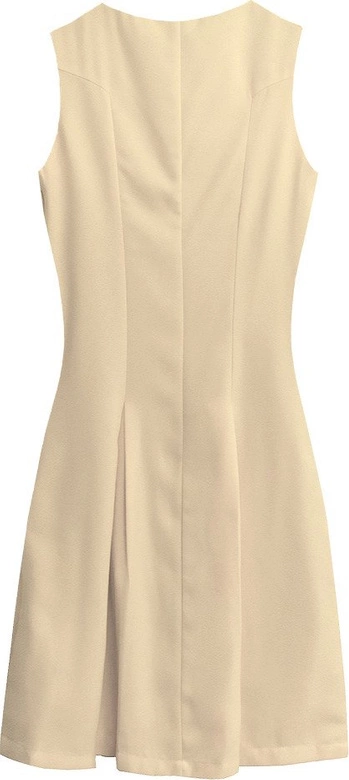 ROZKLOSZOWANA SUKIENKA ECRU (6111)