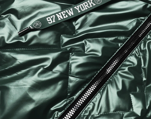 METALICZNY BEZRĘKAWNIK DAMSKI Z KAPTUREM ZIELONY (HS-1817)