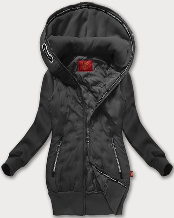 Damska bluzo-kurtka z kapturem LHD grafitowa (AMG-162A)