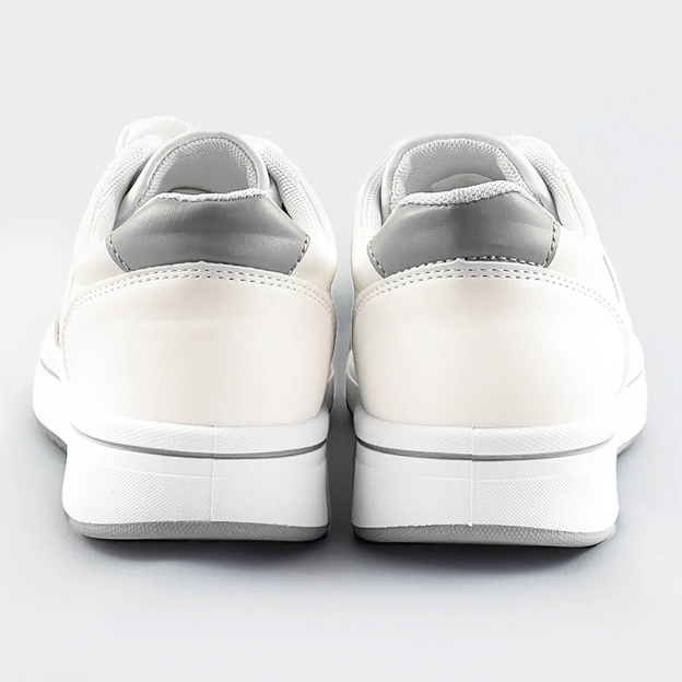 Sportowe buty damskie biało-szare (ad-587)