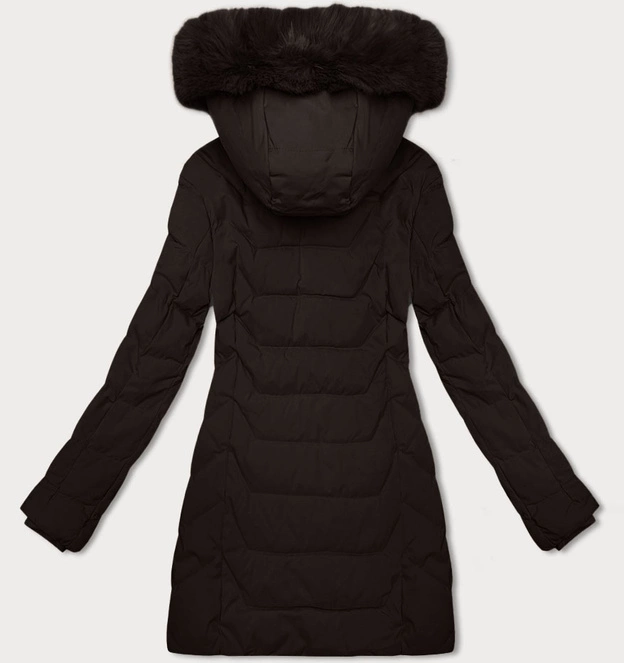 Kurtka damska z kapturem J Style czekoladowa (16M9121-158)