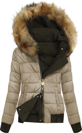 DWUSTRONNA KURTKA BOMBER KHAKI (W712)