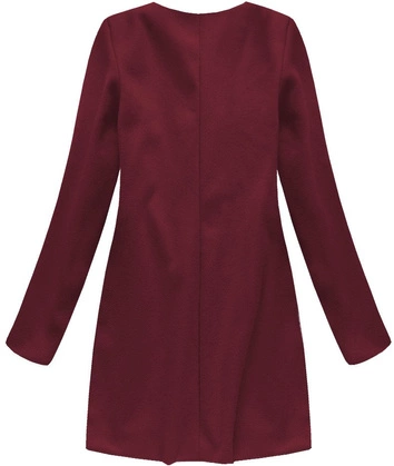 MINIMALISTYCZNY PŁASZCZ BORDOWY (172/1ART)