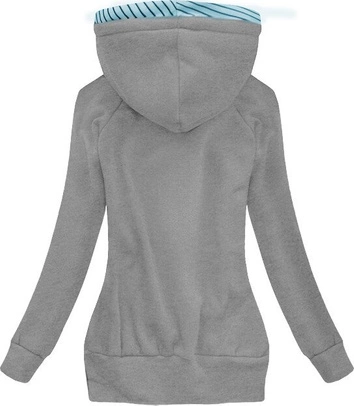 DŁUŻSZA KOLOROWA BLUZA SZARO-BŁĘKITNA (636A)