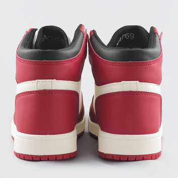 Damskie sneakersy za kostkę czerwono-białe (xa069)