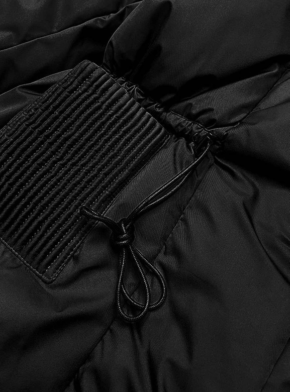 Damska kurtka z kapturem czarna (ho-22)