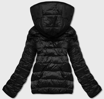 Dwustronna kurtka futro damska czarna (b8051-1)