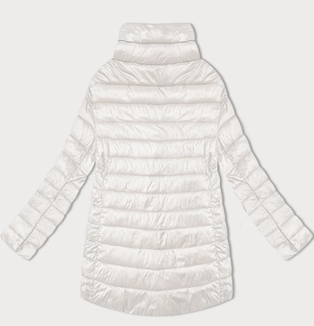 Pikowana kurtka damska ze stójką Minority ecru (P3-6908-12)