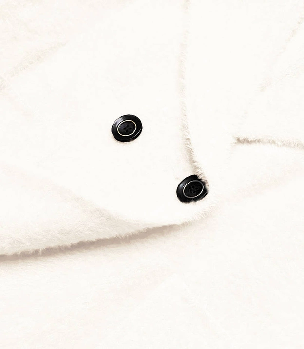 Krótka narzutka alpaka śmietana (CJ65)