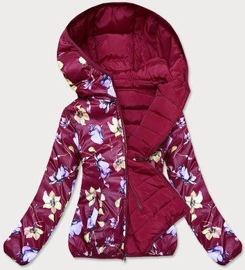 DWUSTRONNA KURTKA DAMSKA PRZEJŚCIOWA CZERWONA (8904-B)