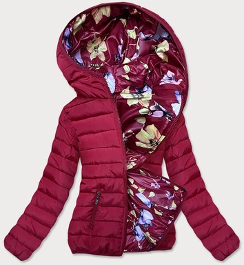 DWUSTRONNA KURTKA DAMSKA PRZEJŚCIOWA CZERWONA (8904-B)