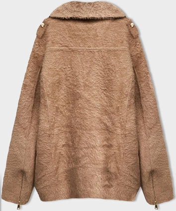 Krótka wełniana kurtka alpaka beżowa (553)