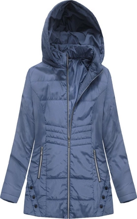 DŁUŻSZA PIKOWANA KURTKA NIEBIESKA (B2626)