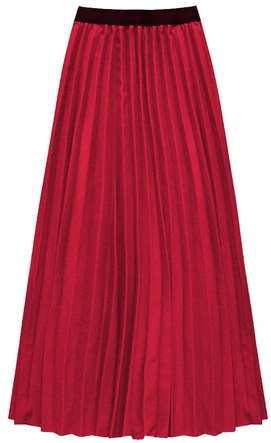 PLISOWANA SPÓDNICA MAXI CZERWONA (211ART)