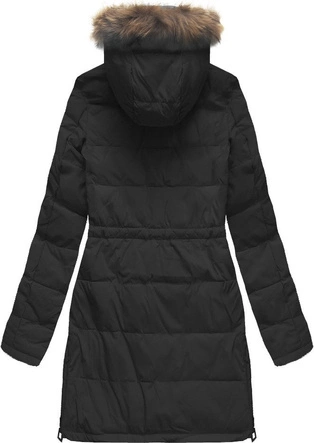 PIKOWANA KURTKA Z NASZYWKAMI CZARNA (MODEL14)