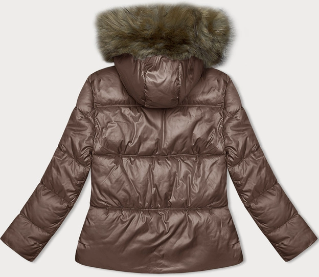 Damska kurtka fason bombki brązowa S'west (B8190-14)