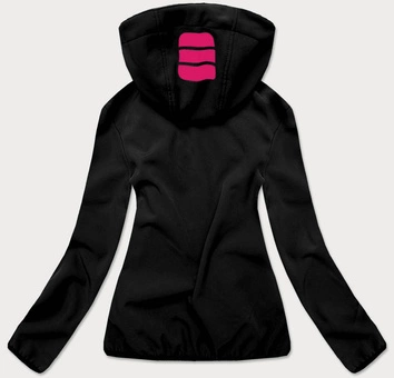 Damska kurtka softshell czarno-różowa (hh030-1)