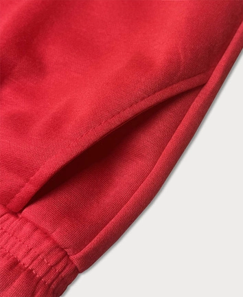 Dwukolorowe spodenki męskie czerwone (8K930-18)