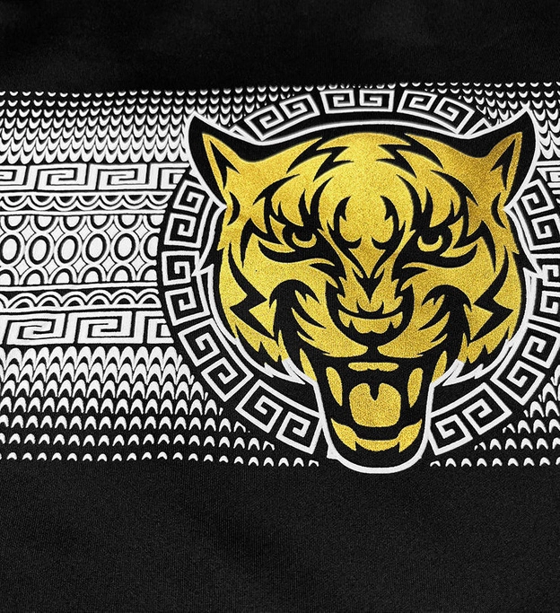 Cienka bluza z nadrukiem czarna (8B1103-3)