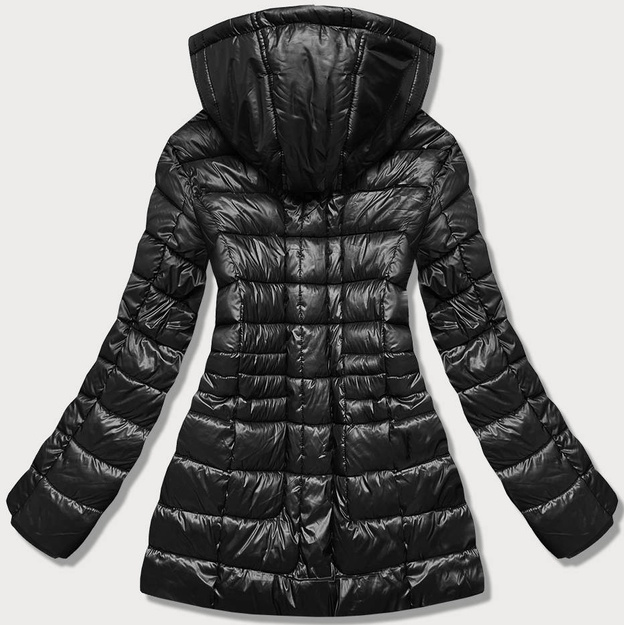 Przejściowa kurtka damska plus size czarna (7724plus)