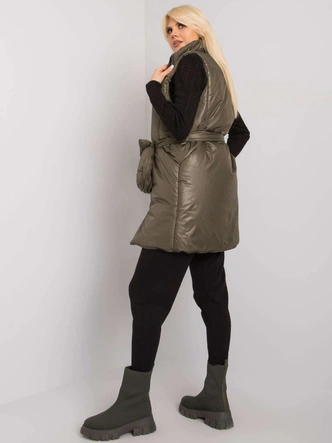 Puchowa kamizelka ze stójką Factory Price khaki (612)
