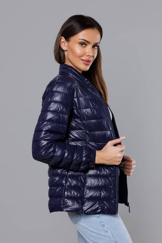 Lekka pikowana kurtka damska ciemny granat (5M706-224)