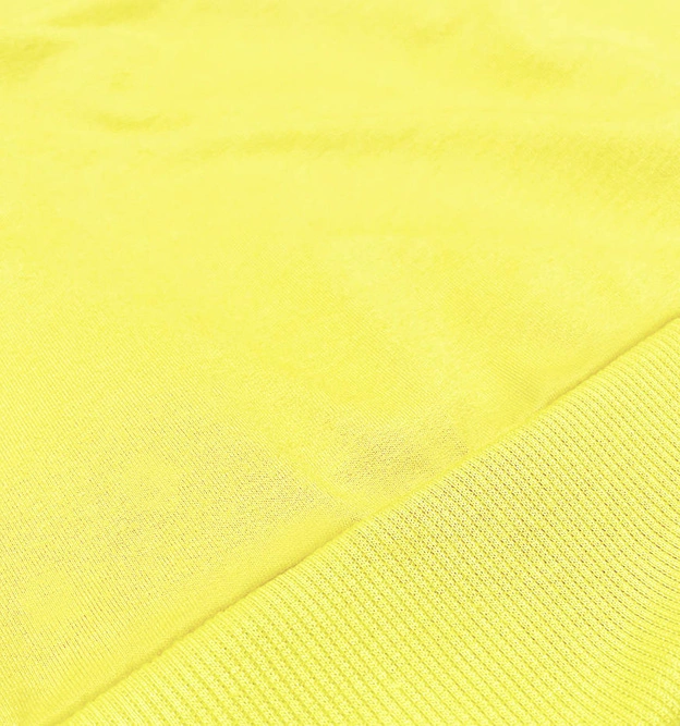 Cienka krótka bluza dresowa damska żółta (8B938-33)