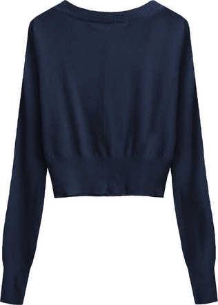 KRÓTKI ZDOBIONY SWETEREK GRANATOWY (429ART)