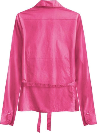 BAWEŁNIANA KOSZULA Z PASKIEM RÓŻOWA (1017)