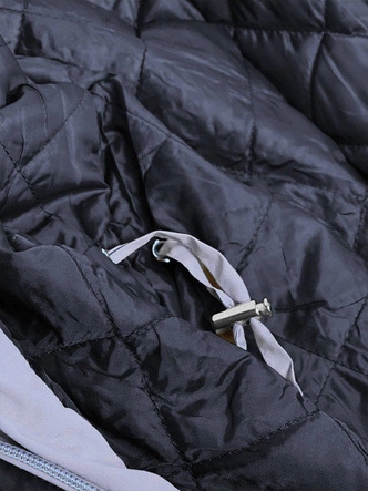 KURTKA DAMSKA Z KAPTUREM GRANATOWA (B2660-2032)