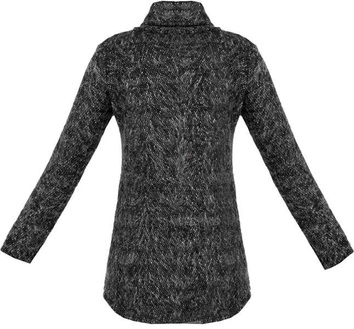 GRAFITOWY SWETER Z BŁYSZCZĄCYM SERCEM (X4044X)