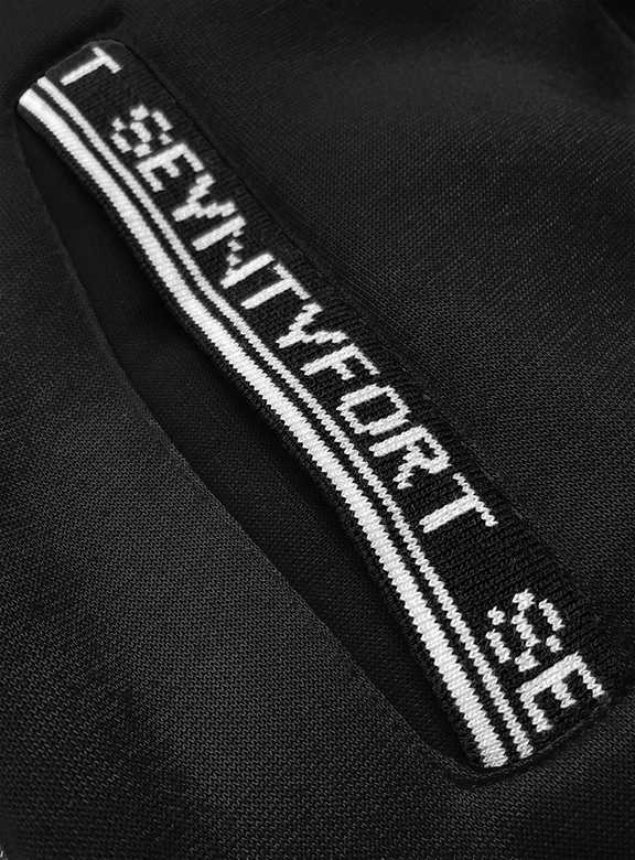 Rozpinana długa bluza damska LHD czarna (AMG-173)