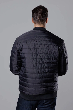 Pikowana bomberka męska czarna (MY02-1)