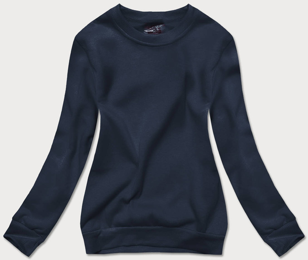 Bluza dresowa damska ze ściągaczami ciemny granat (w01-25)