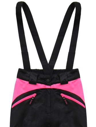 SPODNIE NARCIARSKIE CZARNO-RÓŻOWE (QS189)