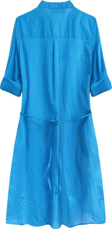 DŁUGA KOSZULA Z ZAKŁADKAMI NIEBIESKA (1032)